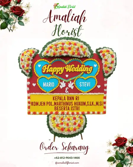 Papan Bunga Pernikahan Kendahe